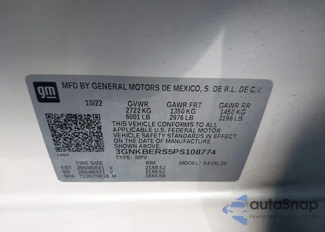 2023 Chevrolet Blazer Fwd Rs from USA, damaged, VIN 3GNKBERS5PS108774